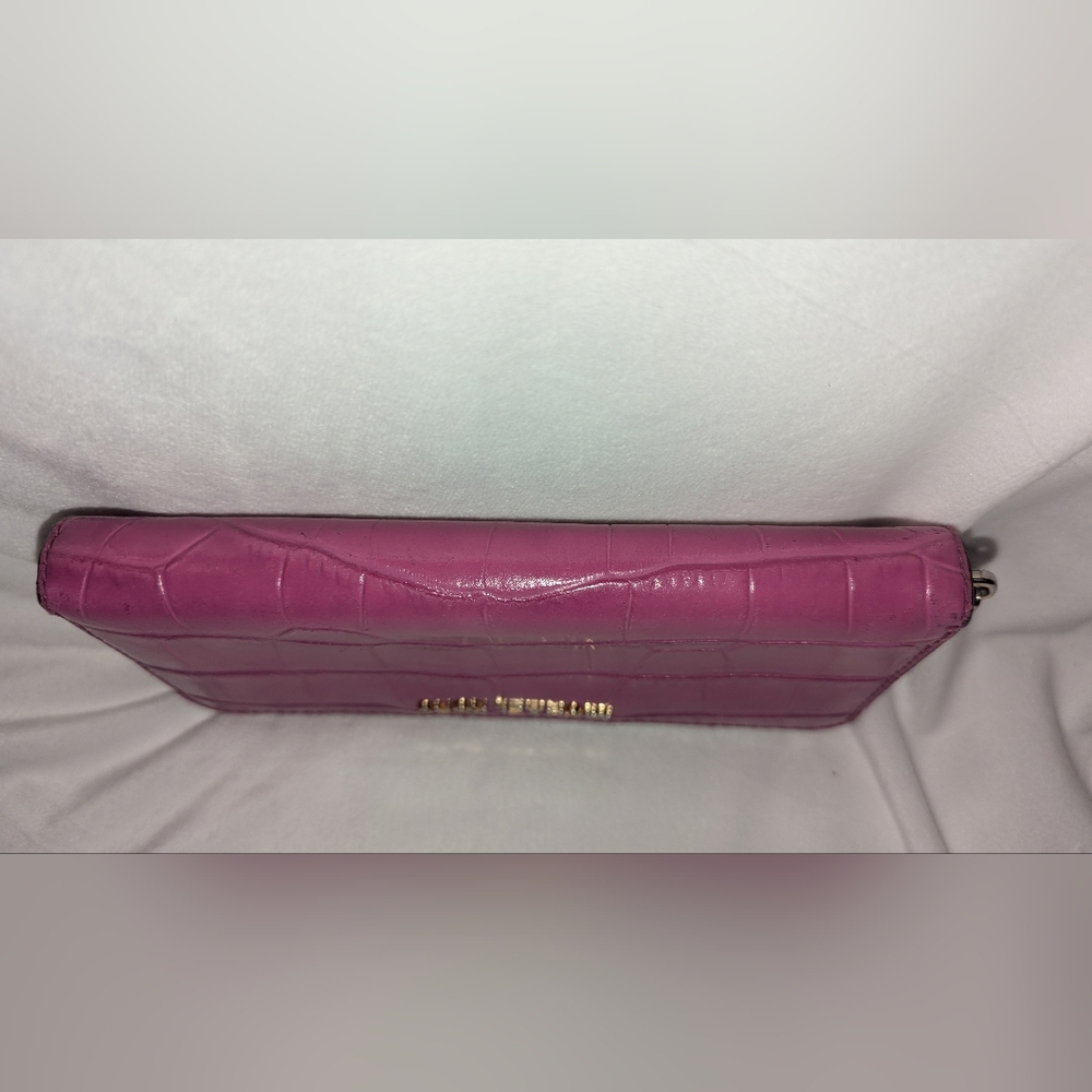 Michael Kors Pink Croc-Embossed Zip Wallet - Picture 4 of 16
